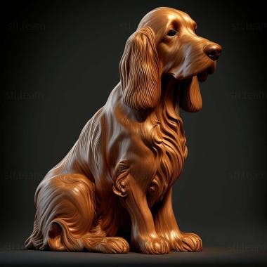 3D model Scottish Setter dog (STL)